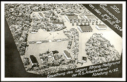 1934, Foto-AK "Zur Erinnerung An Den 8.7. - Einweihung Des Lagers Atoma-Hellgrund Der NS Arbeitsdienst-Abteilung 4/72, U - Altri & Non Classificati