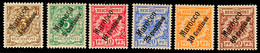 3 C. A. 3 Pfg Bis 60 C. A. 50 Pfg, Kpl. Aufdrucksatz, Farbfrisch, Tadellos Ungebraucht Mit Originalgummi Und Sauberem Fa - Marocco (uffici)