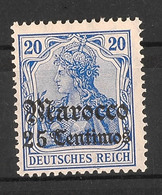 25 C. Auf 20 Pfg Lilaultramarin, Postfrisches Kabinettstück, Unsigniert, Mi. 55.-, Katalog: 37a ** - Deutsche Post In Marokko