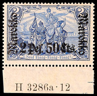 2.50 Pes. Auf 2 Mark Mit HAN H3286a.12 *, Mi. 60.-, Katalog: 56IA HAN * - Marruecos (oficinas)