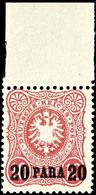 20 Para Auf 10 Pfennig, Nachdruck, Tadellos Postfrisch, Mi. 100.-, Katalog: 2Na ** - Deutsche Post In Der Türkei