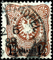 1 1/4 Piaster Auf 25 Pf. Orangebraun Tadellos Gestempelt, Mi. 340,--, Katalog: 4b O - Deutsche Post In Der Türkei