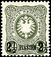 2 1/2 Piaster Auf 50 Pfennig, Nachdruck, Tadellos Postfrisch, Mi. 100.-, Katalog: 5Na ** - Deutsche Post In Der Türkei