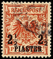 2½ Pia Krone/Adler Lilabraun, Gestempelt, Gepr. Bothe BPP, Mi. 150,-, Katalog: 10ba O - Deutsche Post In Der Türkei