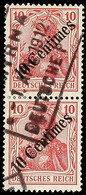 SMYRNA DP ** 1. APR.1912, Klarer Abschlag Des Rosinenstempels Auf Losem, Senkrechten Paar Der Mi.-Nr. 49, Eckbug, Katalo - Deutsche Post In Der Türkei