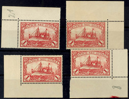 1 M. Kaiseryacht, 4 Stück Aus Allen 4 Bogenecken, Postfrisch, Katalog: 16 ** - Duits-Nieuw-Guinea