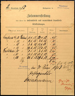 1913, Zusammenstellung Der Postagentur Steinemann In Namatanai (Deutsch-Neuguinea), über Porto Für Unfrankierte Und Unzu - German New Guinea