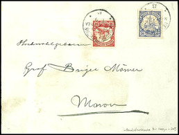 10 Pfg Und 20 Pfg Kaiseryacht Auf Inlandsdrucksache (bis 1000 G), Stempel HERBERTSHÖHE DNG 1/9 13, Absenderin: Tyra Wahl - Duits-Nieuw-Guinea