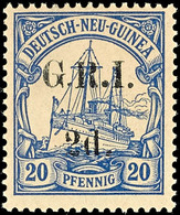 2 D. Auf 20 Pf. In Type II Tadellos Postfrisch, Mi. 55,--, Katalog: 4II ** - German New Guinea