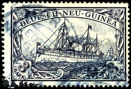 MOROBE 8.4 13, Klar Mit Teilstpl. Auf 3 Mk. Schiffszeichnung (½ Zahn), Katalog: 18 O - Nueva Guinea Alemana