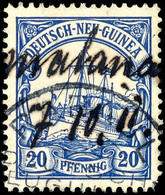 (NA)MATANAI 7.10 11, Handschriftlich Und Stpl. RABAUL Auf 20 Pf. Schiffszeichnung (rechte Untere Ecke Rund), Arge-Liste  - German New Guinea