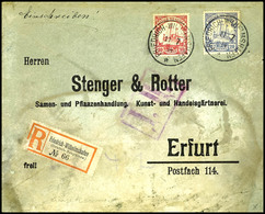 1914, 10 Pfg Und 20 Pfg Auf Einschreibebrief, Stempel FRIEDRICH-WILHELMSHAFEN 11/7/14 Nach Erfurt. Vorderseitig Russisch - Sonstige & Ohne Zuordnung