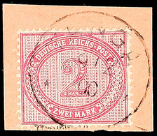 2 Mark Rötlichkarmin Auf Kabinett-Postanweisungs-Briefstück Mit Stempel TANGER 9.2.00, Katalog: VO37f BS - German East Africa