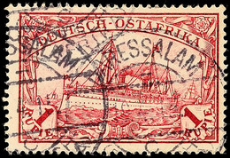 1 Rupie Kaiseryacht Tadellos Gestempelt, Mi. 60.-, Katalog: 19 O - África Oriental Alemana