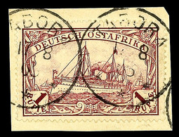 1 Rupie Kaiseryacht Tadellos Auf Briefstück, Mi. 70,.-, Katalog: 19 BS - África Oriental Alemana