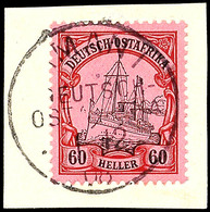 60 Heller O. Wz. Auf Kabinett-Briefstück Mit K1 AMANI DOA 1.12.08 (Mi. 120,-), Katalog: 29 BS - German East Africa