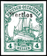 4 Heller Kaiseryacht Mit Wasserzeichen Ungezähnt, Luxus Postfrisch Und Unsigniert. Attest Steuer VÖB "qualitativ Einwand - German East Africa