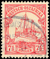 USAMBARA (DEUTSCH-OSTAFRIKA) BAHNPOST ZUG 5 (seltenste Zugnummer), Teilstempel Auf 7½ H. Kaiseryacht, Katalog: 32 O - Afrique Orientale