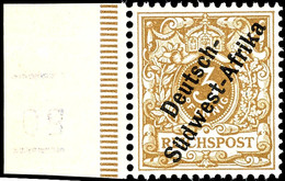 3 Pf. Hellocker Mit Diagonalem Aufdruck "Deutsch-Südwest-Afrika" Tadellos Postfrisch, Fotoattest Dr. Hartung: "sehr Gut  - Africa Tedesca Del Sud-Ovest