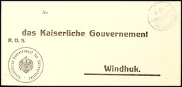 WILHELMSTAL 12.9 13 Klar Auf Dienstbrief (Meterologische Beobachtungen) Nach Windhuk Mit Ank.stpl.  BF - German South West Africa