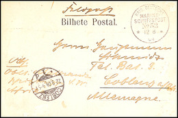 MSP No. 52 12.8.04 (D. Wittekind), Klar Auf Feldpost-AK "Funchal" Mit Text Nach Koblenz, Ak.-Stempel, Spuren  BF - Duits-Zuidwest-Afrika