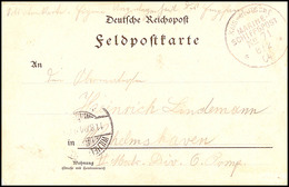 MSP No. 71 8.02.04 (D. Darmstadt), Klar Auf Feldpost-Vordruckkarte Mit Viel Text Nach Wilhelmshaven, Ak.-Stempel, Leicht - África Del Sudoeste Alemana