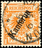 25 Pf. Dunkelorange Tadellos Gestempelt, Fotobefund Dr. Hartung: "einwandfrei", Mi. 120.-, Katalog: 5b O - Cameroun