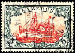 5 Mark Mit Wasserzeichen, Stempel Duala 26.7.14, 1 Mm Höher Gepr. Bothe (doppelte Signatur), Mi. 4.800.-, Katalog: 25IA  - Camerun