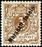 3 Pfg. Lebhaftorangebraun, Ungebraucht, Tadellos, Fotobefund Jäschke-L. BPP, Mi. 350.-, Katalog: 7b * - Isole Marshall