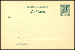 Ganzsachen-Postkarte 5 Pf. Mit Schrägem Aufdruck Samoa Ohne Wasserzeichen Und Druckdatum Tadellos Ungebraucht, Mi. 45,-- - Samoa