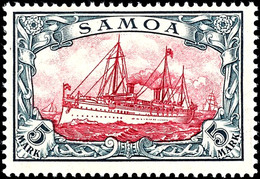 5 M. Kaiseryacht Ohne Wz., Tadellos Postfrisch, Gepr. Dr. Lantelme BPP, Mi. 850.-, Katalog: 19 ** - Samoa