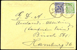 1925, DSP OST-AFRIKA-LINIE 26.2., 2x Klar Auf Frankiertem Brief Nach Hamburg, Faltspuren  BF - Altri & Non Classificati