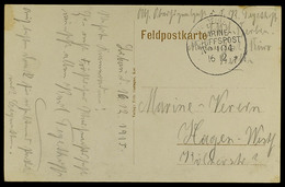 MSP No. 104 16.12.(15) (SMS Berlin)m Klar Auf Feldpostkarte, Datiert Aus Libau,  Stempel Ohne Jahreszahl  BF - Other & Unclassified