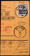 "DISON 22 VII 18", Klar Auf Postanweisungsteil 25 C., Rückseitig 10 C. BRÜSSEL 23.7.18, Katalog: 4, 14 BS - 1° Guerra Mondiale