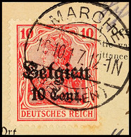 "MARCHE 10.10.17", Klar Auf Paketkartenausschnitt 10 C., Katalog: 14 BS - 1. WK