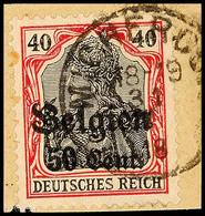 "MICHEROUX 31 V 18", Klar Auf Paketkartenausschnitt 50 C., Katalog: 20 BS - 1. WK