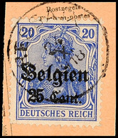 "RESSAIX 24 X 1918", Klar Und Zentr. Auf Postanweisungsausschnitt 25 C., Katalog: 18 BS - 1. WK