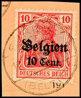 "SURICE 12.9.18", Klar Und Zentr. Auf Postanweisungsausschnitt 10 C., Katalog: 14 BS - 1. WK