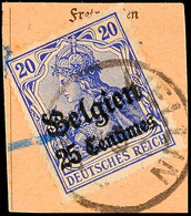 "WELLIN 19 II 17", Klar Und Zentr. Auf Postanweisungsausschnitt 25. C., Katalog: 4 BS - 1. WK