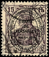 15 Pfg Germania Mit Oval-Aufdruck, B-Farbe, Tadellos Gestempelt, Gepr. Hey BPP, Mi. 150.-, Katalog: 17b O - Autres & Non Classés