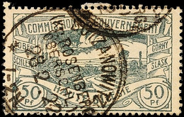 "BOTZANOWITZ (Kr. ROSENBERG, OBERSCHL.) 28.2.22", Einkreisstempel, Auf 50 Pfg Hüttenwerke, Stempelbewertung 50 P., Katal - Other & Unclassified