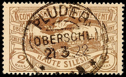 "PLUDER (OBERSCHL.) 21 3 22", Kreisobersegmentstempel, Zentrisch Klar Auf 2 Mk Hüttenwerke, Stempelbewertung 60 P., Kata - Altri & Non Classificati