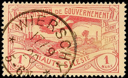 "WIERSCHY 17/9 20", Einkreisstempel, Klar Auf 1 Mk Hüttenwerke, Stempelbewertung 40 P., Katalog: 26 O - Autres & Non Classés