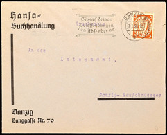 DANZIG 5 * 7.7.38 GIB AUF DEINEN BRIEFSENDUNGEN DEN ABSENDER AN, Maschinenwerbestempel Nebst K2 Mit 7-zackigem Stern Auf - Other & Unclassified