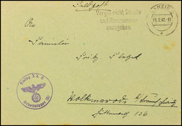 Arbeitslager Stalag XX B, Briefstempel Auf Feldpostbrief Ab Danzig 21.2.42 Nach Braunschweig  BF - Other & Unclassified
