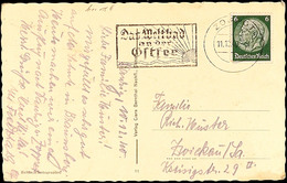 ZOPPOT 11.12.40 Das Weltbad An Der Ostsee, Maschinenstempel Klar Auf Bedarfsgebrauchter AK Mit 6 Pfg Hindenburg  BF - Other & Unclassified