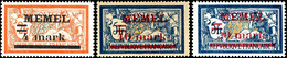 5 Pfg Auf 5 C. - 20 M. Auf 5 Fr., 16 Werte Komplett, Dabei 30 Pfg Auf GC-Papier, Tadellos Postfrisch, In Postfrischer Er - Memel (Klaipeda) 1923