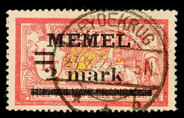 2 M Auf 1 Fr. In Abstandstype I Tadellos Gestempelt, Mi. 100.-, Katalog: 28yI O - Memel (Klaipeda) 1923