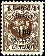 100 M. Auf 1 L. Braun Mit Aufdruckfehler I "großer Weißer Fleck Rechts Oben In Zweiter '0' Der Wertangabe", Nur Auf Feld - Klaipeda 1923