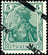 5 Pf. Germania Sarre Mit Diagonalem Aufdruck Tadellos Ungebraucht Mit Sauberem Erstfalz, Gepr. A. Burger BPP, Mi. 500,-- - Otros & Sin Clasificación